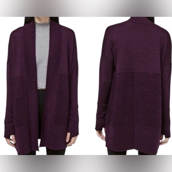 Lululemon Sit In Lotus Merino Wool Wrap Cardigan Sweater Size Medium - Picture 8 of 8